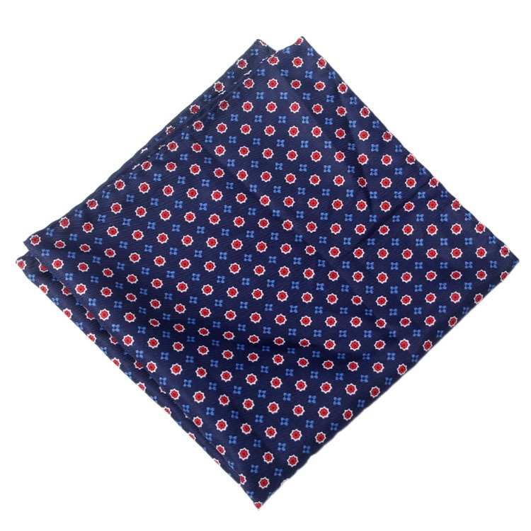 Pañuelo cuadrado de seda de rayón para hombre, pañuelo de Cachemira con estampado de lunares, Floral, a la , clásico, para de boda, 32cm: 18