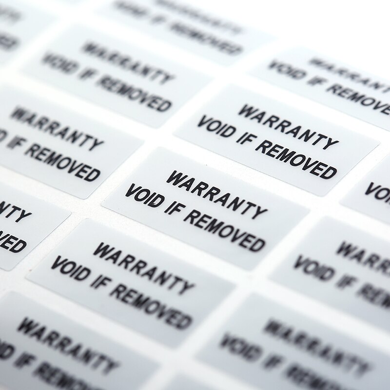 Printed Security Seals Tamper Evident Warranty Void Labels Sticker Seals