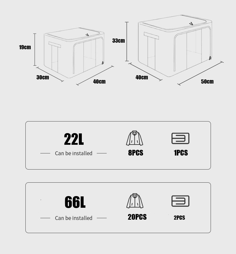 Folding Storage Box Clothing Underwear Quilt Toys Organizer Waterproof Fabric Modern Bin Box Househould Cabinet Bag