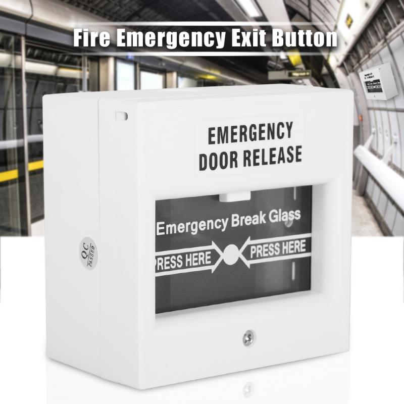 Emergency Door Release Fire Alarm Security Glass Break Alarm Button Fireproof Materials White