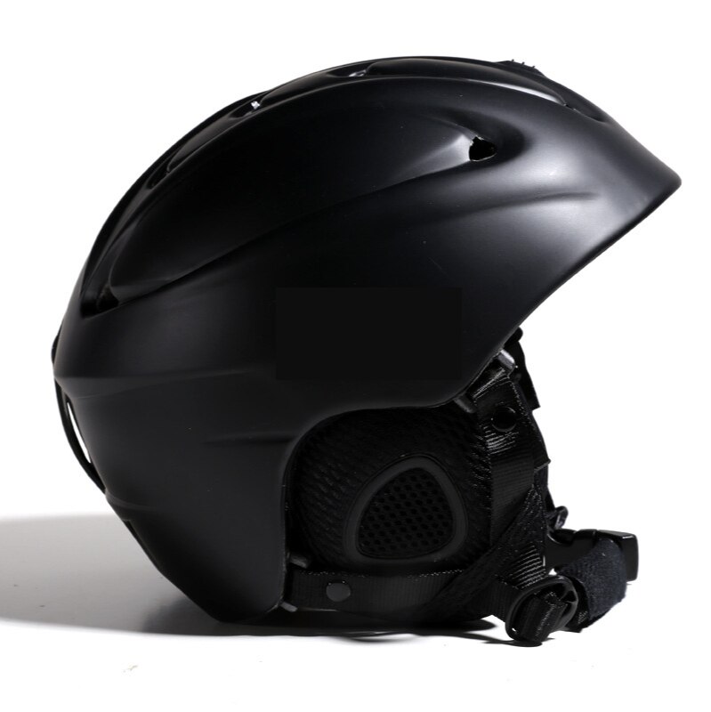 14 trous Ski casque Eps casquette corps PC visage coquille placage Double planche neige casque hiver Sports de plein air équipement de Ski: Black