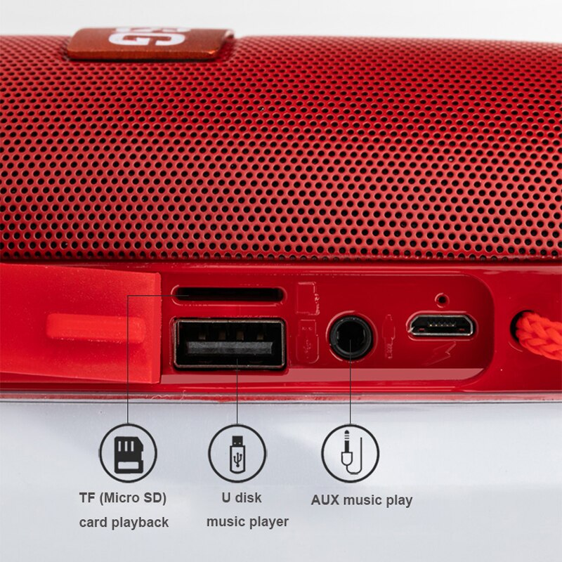 YABA Powerful Portable Speakers Bluetooth Speaker Column Wireless Speaker with LED Night Light TF FM Radio Boombox Built-in Mic