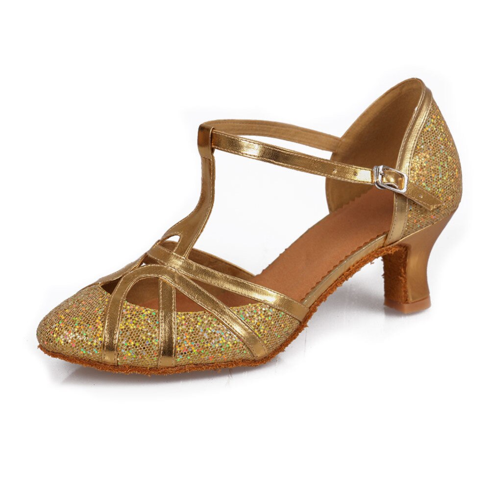 Glitter Goud Dansschoenen Moderne Dans Schoenen Voor Dames Vrouwen Meisjes 5Cm/7Cm Hoge Hak