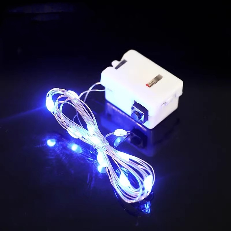 With battery 20 Pack String Fairy Lights Silver Copper Wire Battery Powered Decorations Lights For Wedding Party Christmas Decor: L / Light Grey