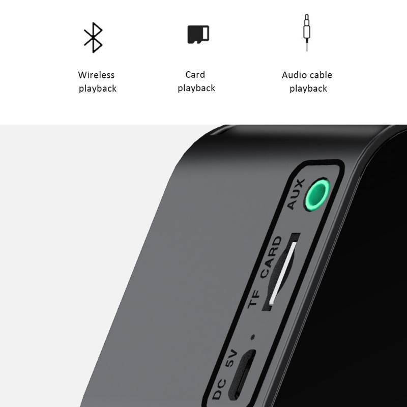 1pc Wireless Bluetooth Led Mirror Digital Alarm Cl Grandado