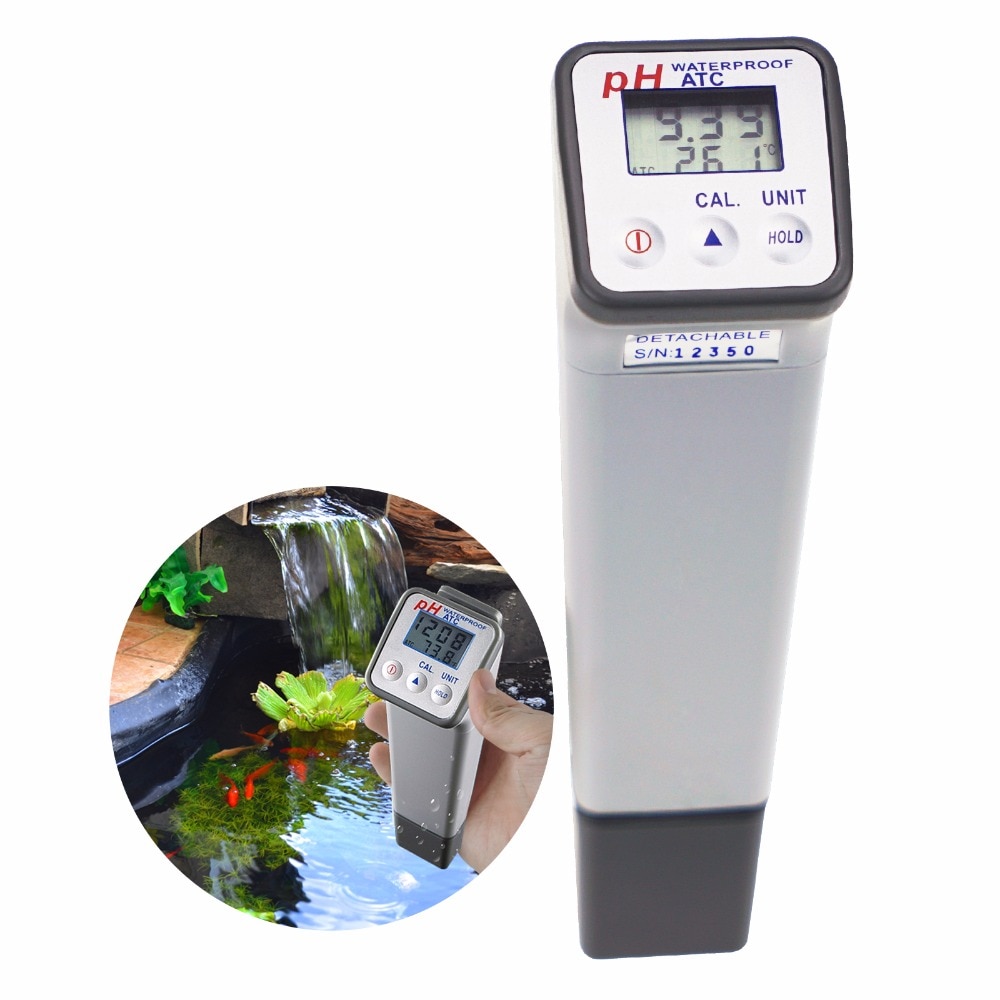 Digital pH & Temperature Meter 0~14PH 3 Points Calibration IP66 Splashproof & Dustproof Dual Digital Tester Pools Water Testing