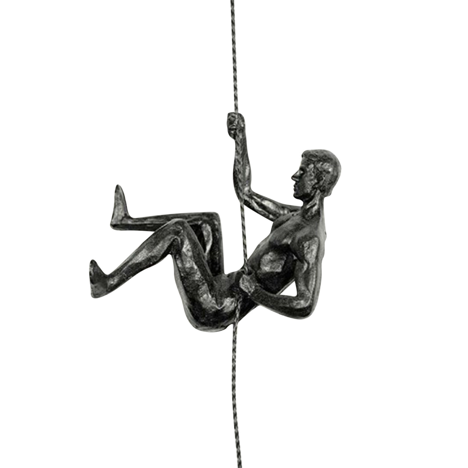 Kreative Klettern Mann Harz Eisen Draht Zauberstab Hängende Dekoration Skulptur Statue Figuren Präsentieren Dekor retro Kreative: F