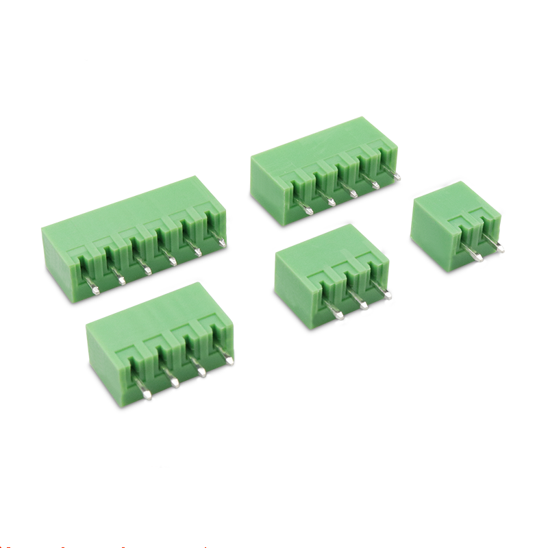 10PCS KF2EDG 3.5mm / 3.81MM Pluggable Pcb Terminal Block Curved Needle / Straight Pin 2/3/4/5/6/7/8p Green Connector