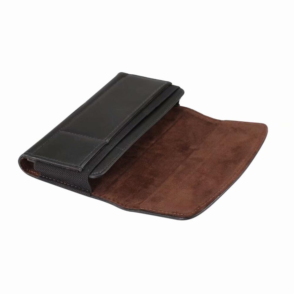 Universele Mobiele Telefoon Holster Case voor iPhone Samsung Premium Leather Pouch Case Met Riem Clip En Kaarthouder