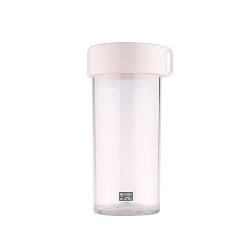 Upspirit 400ml bærbar plast vandflaske med reb lækage bevis drikke kedel udendørs sport rejse protein shaker drinkware: Hvid