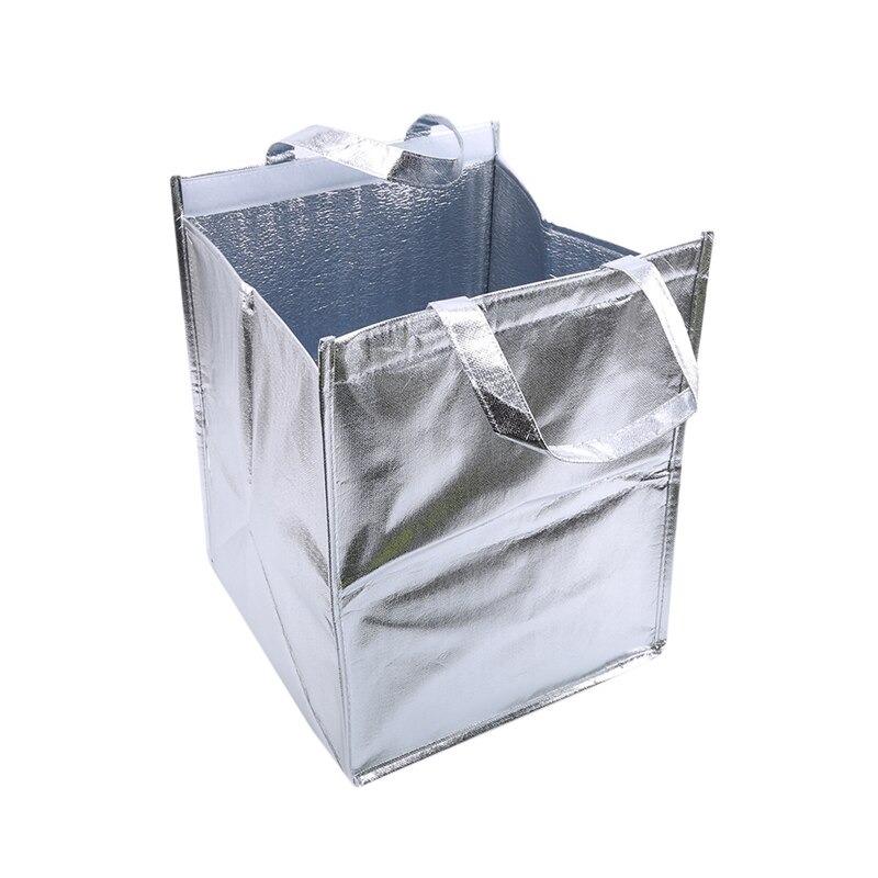 1Pcs Aluminum Foil Ice Storage Bags Insulated Beach Food Thermal Bag Durable Outdoor Boxes Foldable Cooler Bag Lunch Picnic Bag: 8inch