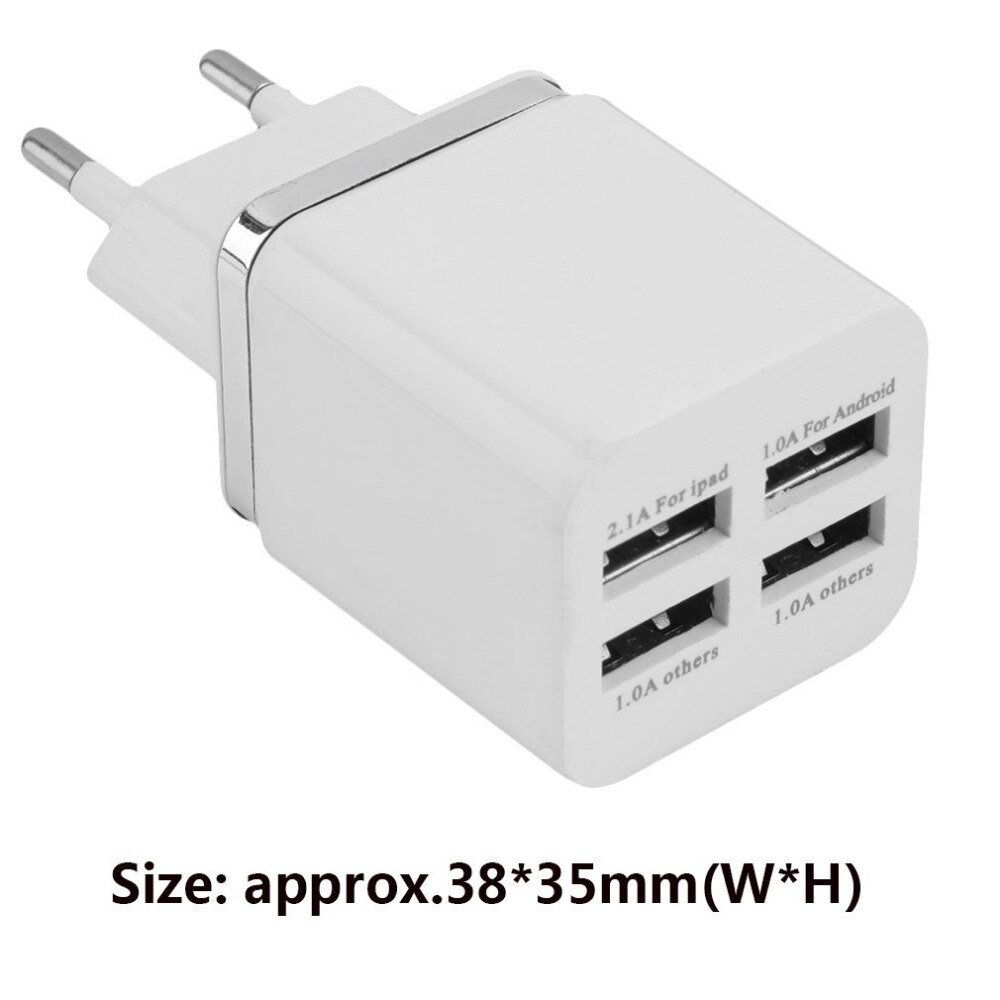 4 -poorts usb-reiswandlader, multi-power adapter, eu-stekker voor digitale camera's en andere apparaten