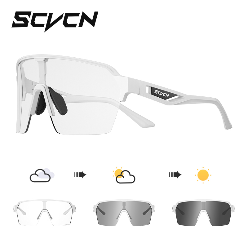 Scvcn-gafas de sol fotocromáticas para mujer, lentes de sol de lujo a la para conducir, pescar, ciclismo, Golf, bicicleta de montaña: Negro