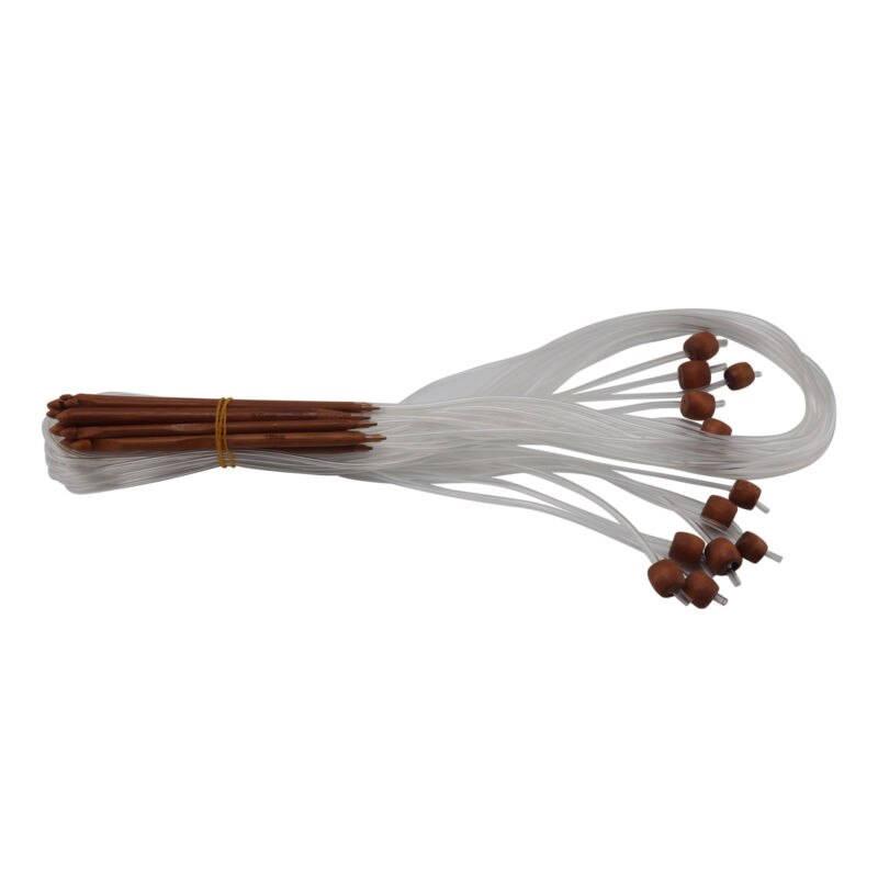 12pcs Long Tunisian Crochet Hooks Knitting Needles Bamboo Crochet Hook Set 12 Size 3.0mm-10.0mm