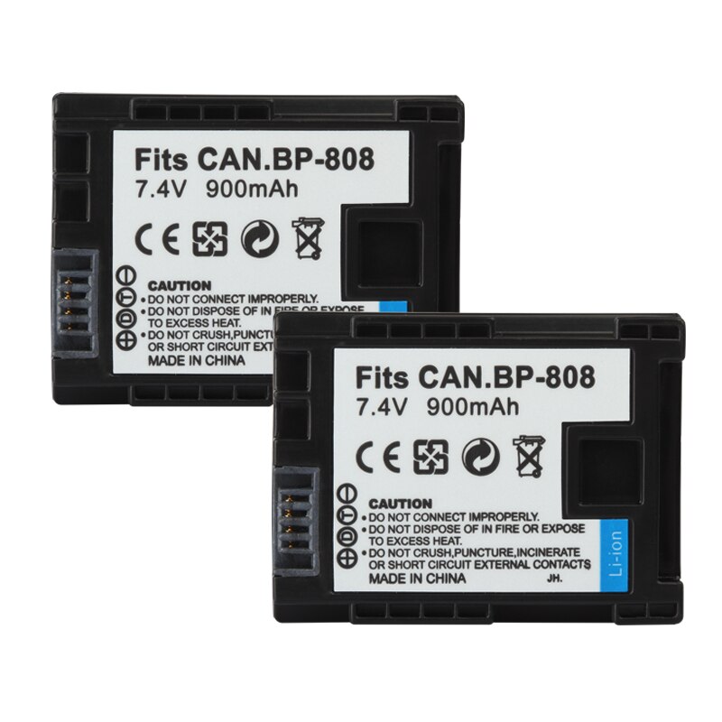 BP-808 BP-809 BP-819 BP-827 BP808 BP 808 809 Battery 900mAh for Canon FS300 FS100 XA10 VIXIA HG20 HF21 HF S11 HF S10 HF11 Camera: 2 Battery