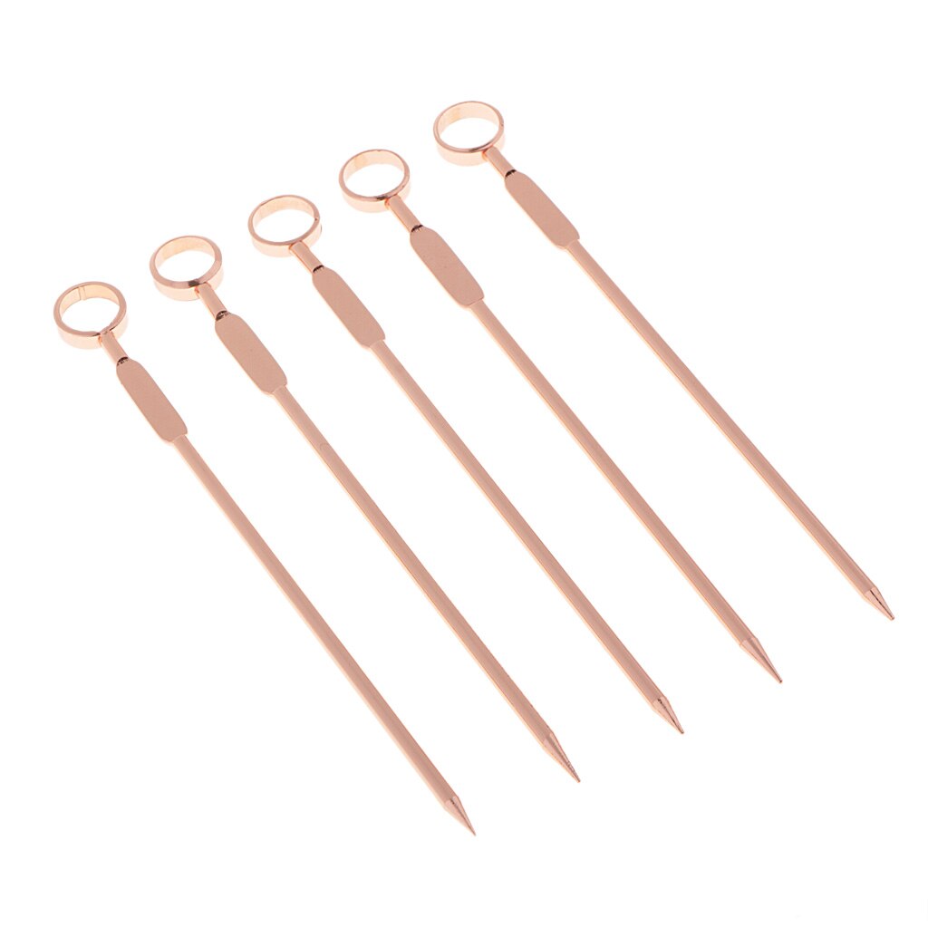 Cocktail Pick Metal Fruit Sticks Bar Tools Drink Stirring Sticks For Party: C