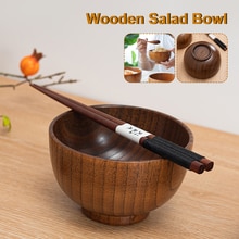 Karikatur Totoro Schüssel Suppe Salat Reis Nudel Schalen Natürliche Jujube freundlicher Original Holz Schüssel Geschirr Japanischen Stil Holz Schüssel