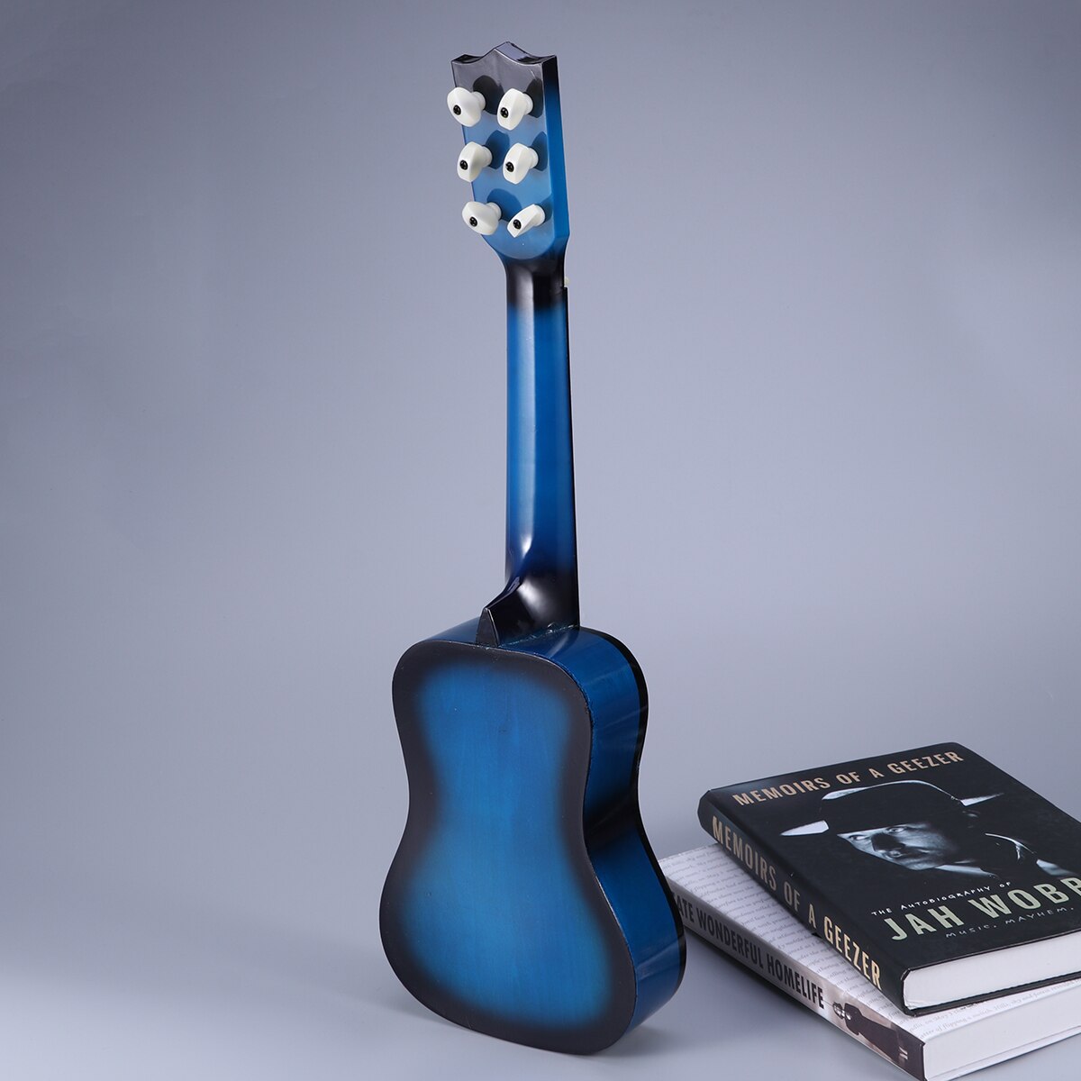 Guitarra acústica portátil de madera para niños, instrumento de tamaño pequeño, en pulgadas, Rojo: Blu