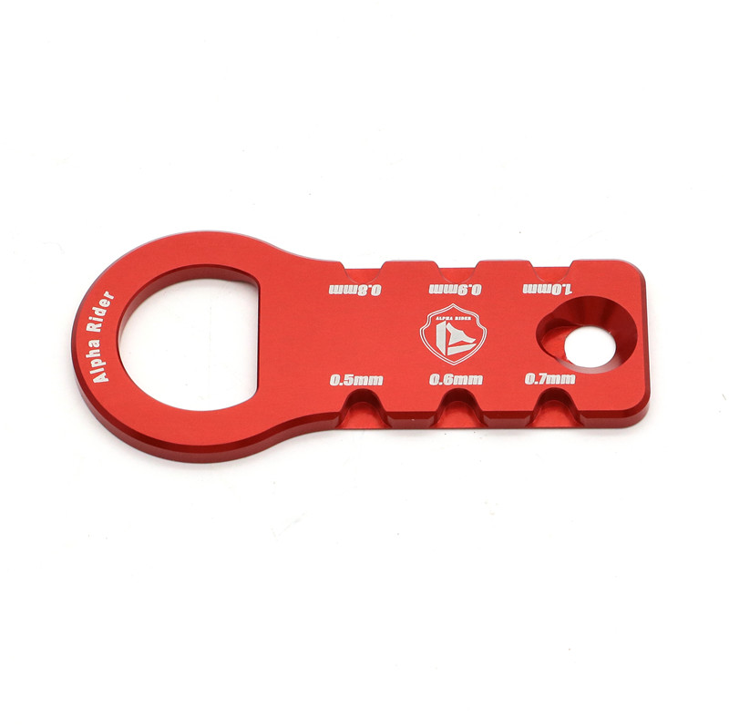 Spark Plug Gap Tool Gauge 0.5mm 0.6mm 0.7mm 0.8mm 0.8mm 1.0mm Aluminum bottle opener on opposite end