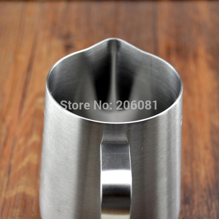 Rvs melkkan melk cup Melk Schuimen Kruik/melk pitcher/melk jar met schaal (350 ML)