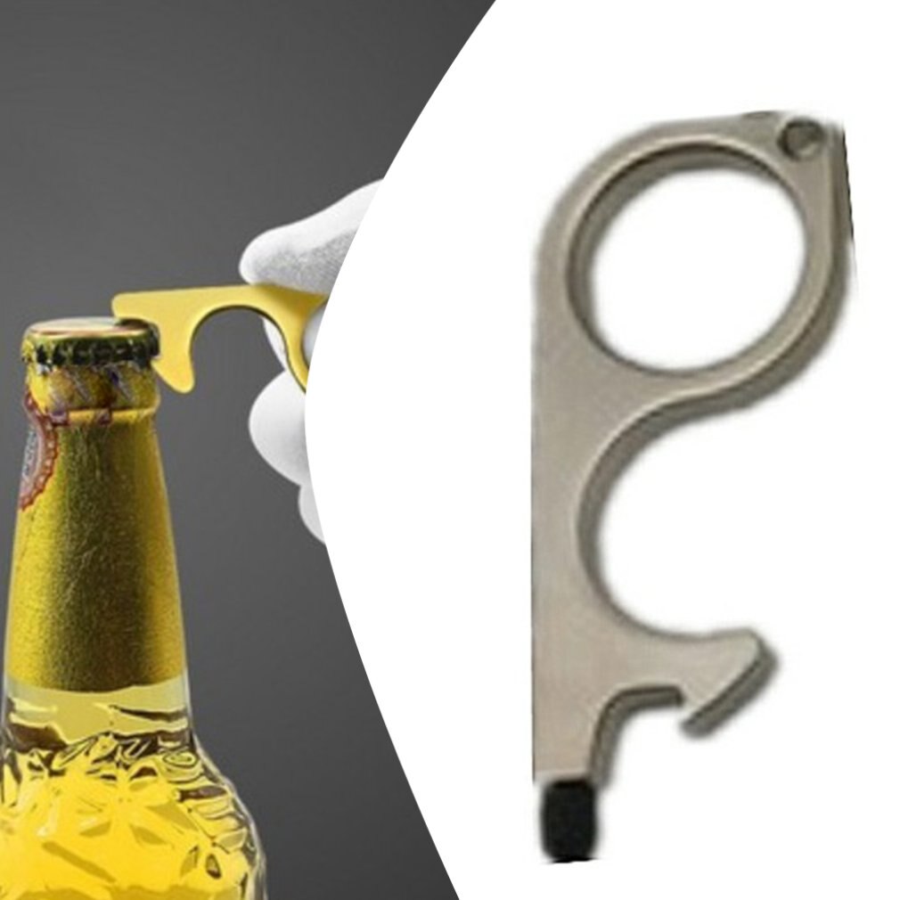 Key Door Opener Elevator Press Handle Key Safe Keychain Zero-touch Key Press Key Ring For Elevator Artifact