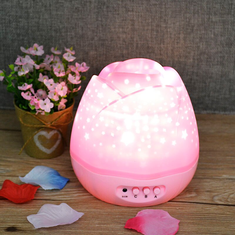 Bambino Giocattoli Luminosi di Notte della Luce di Sonno Star Cielo Ocean Wave del Giocatore di Musica Lampada Del Proiettore Del Bambino Giocattoli LED di Sonno Placare Luci regali: 1391-Pink