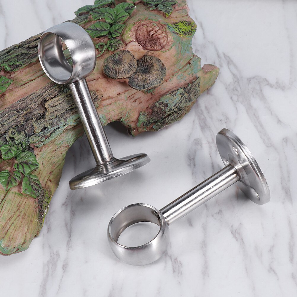 DOITOOL Kleiderschrank Stangenhalter - 12 Stück Silberne Stangenaufnahmen