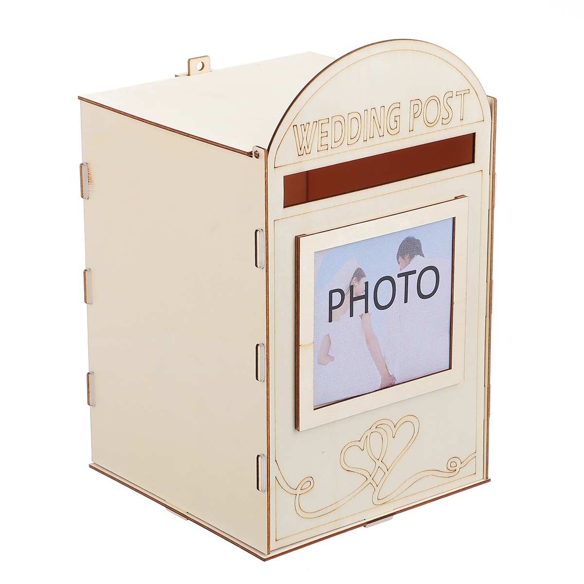 Diy Wooden Wedding Supplies Mailbox Royal Mail Style Ornaments Wedding Post Box Card Boxes with a Key: B