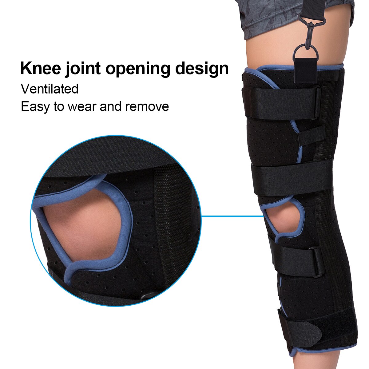 VELPEAU Leg Splint Full Leg Support For Knee Dislocation Or Post-Operative Protection Support Brace Surgery Recovery