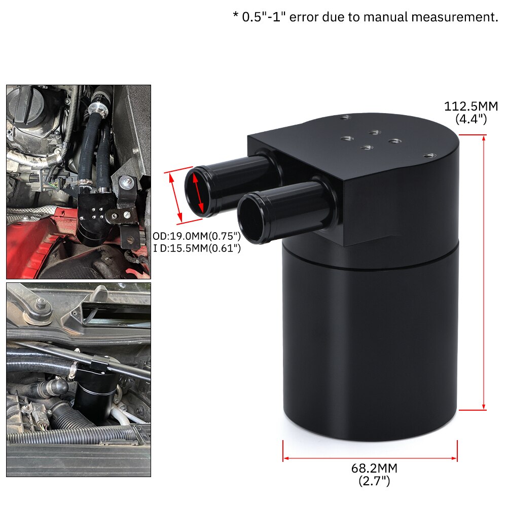Réservoir de récupération d&#39;huile pour BMW | En alliage d&#39;aluminium universel, réservoir pour BMW N54 335 noir &amp; argent &amp; rouge et bleu
