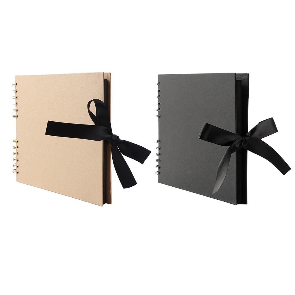 A4 Size 40 Sheets Kraft Paper Scrapbook Photo Albums for DIY Scrapbooking Anniversary Sketchbook Wedding Valentines Day