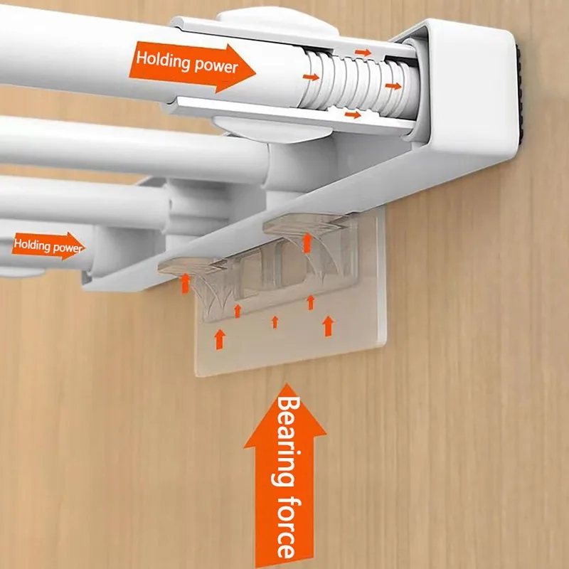 Adjustable Wardrobe Layering Partition Retractable Shelf Cabinet Wardrobe Storage Shelves Wall Mounted Partition Layered Rack