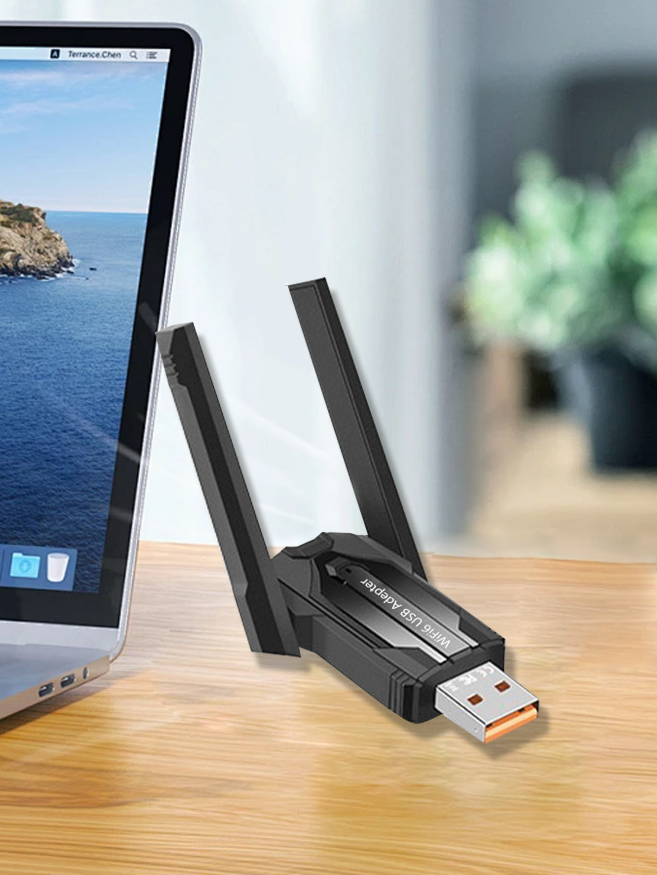 WiFi6 driver-free dual-band 5G network card, Bluetooth 5.4 dual-in-one , 1300Mbps high-speed USB receiver