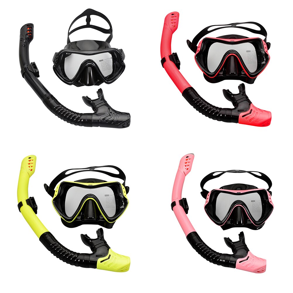 Underwater Scuba Diving Masks Snorkeling Breath Tube Set Adult Silicone Anti-Fog Goggles Glasses Swimming Pool Equipment