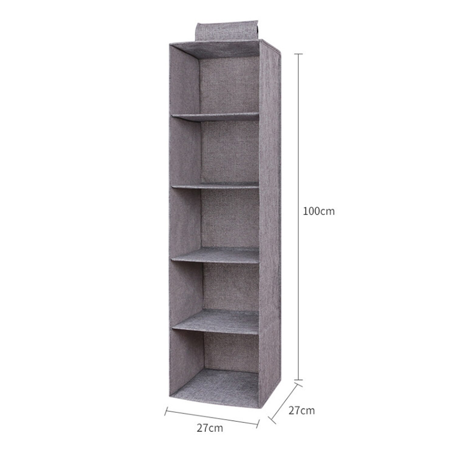 3 4 5 Layers Washable Closet Organizer Wardrobe Cloth Shelves Hanging Rack Storage Bags with Hook and Loops for Clothes Socks: 5 Layers