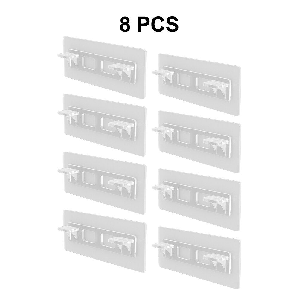 Itseliimautuvat hyllyn tukitapit muovikaappi kaappi hyllytuki klipsi rei'itysvapaa seinäripustin tarra keittiön kylpyhuoneeseen: Tyyppi 8 kpl