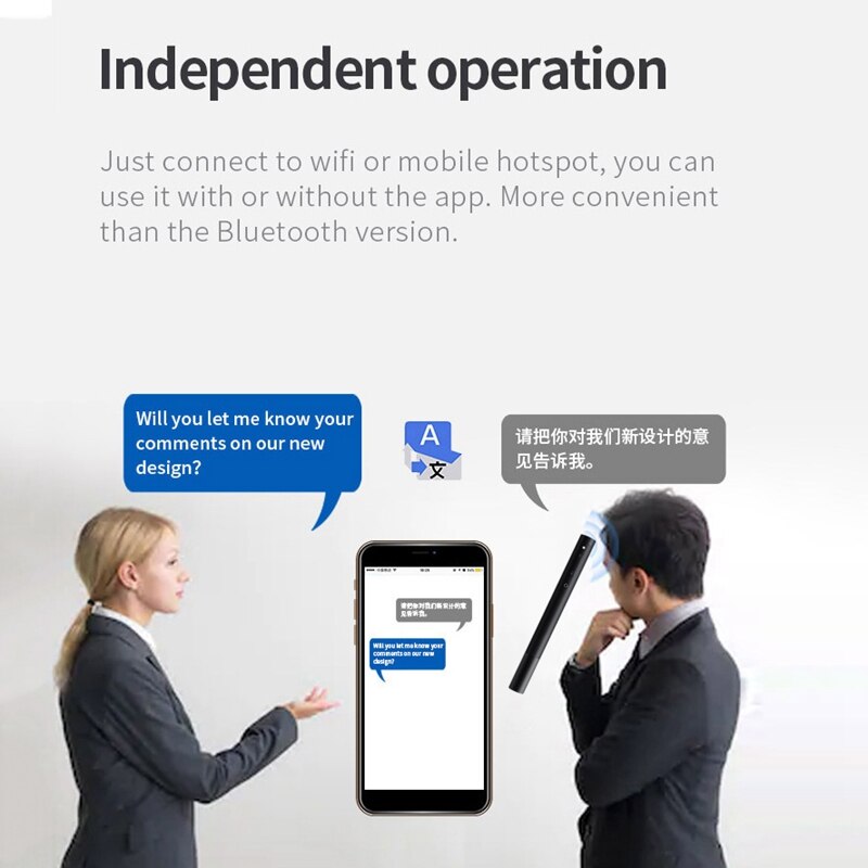 Aparato para traducir lenguaje inteligente 2 en 1 bolígrafo de traductor instantáneo 40 idiomas para aprender viajes reunión de negocios