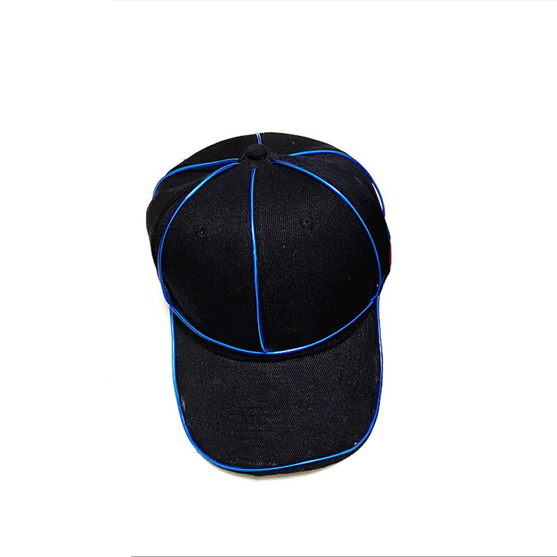 Brilho Chapéu Legal LEVOU o Chapéu Do Partido Cap Luminosa Neon Traje Do Partido DJ Fluorescente do DIODO EMISSOR de Luz BAR Performances de Dança Festa de Carnaval adereços: Céu Azul