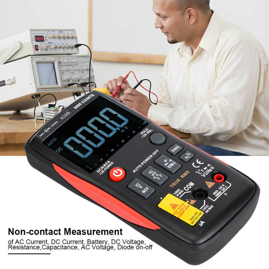 Rijkmeters  rm409b echte rms 9999 tellingen digitale multimeter testinstrument