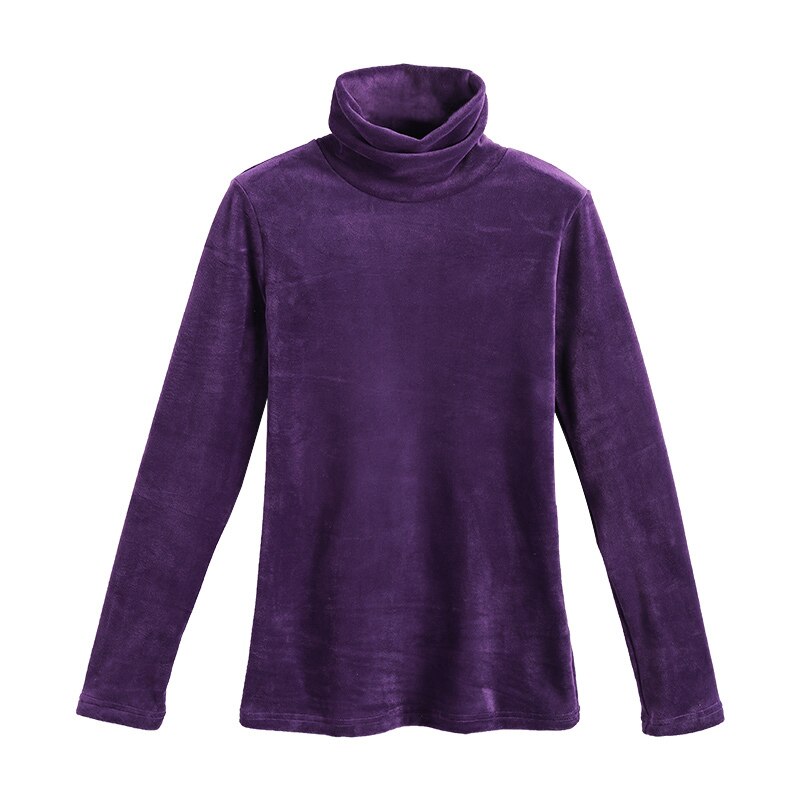Vrouwen Coltrui Plus Size 4XL Dikke Warme Winter Fluwelen Top Vrouwelijke Effen Truien Lange Mouwen Warm Dames Kleding