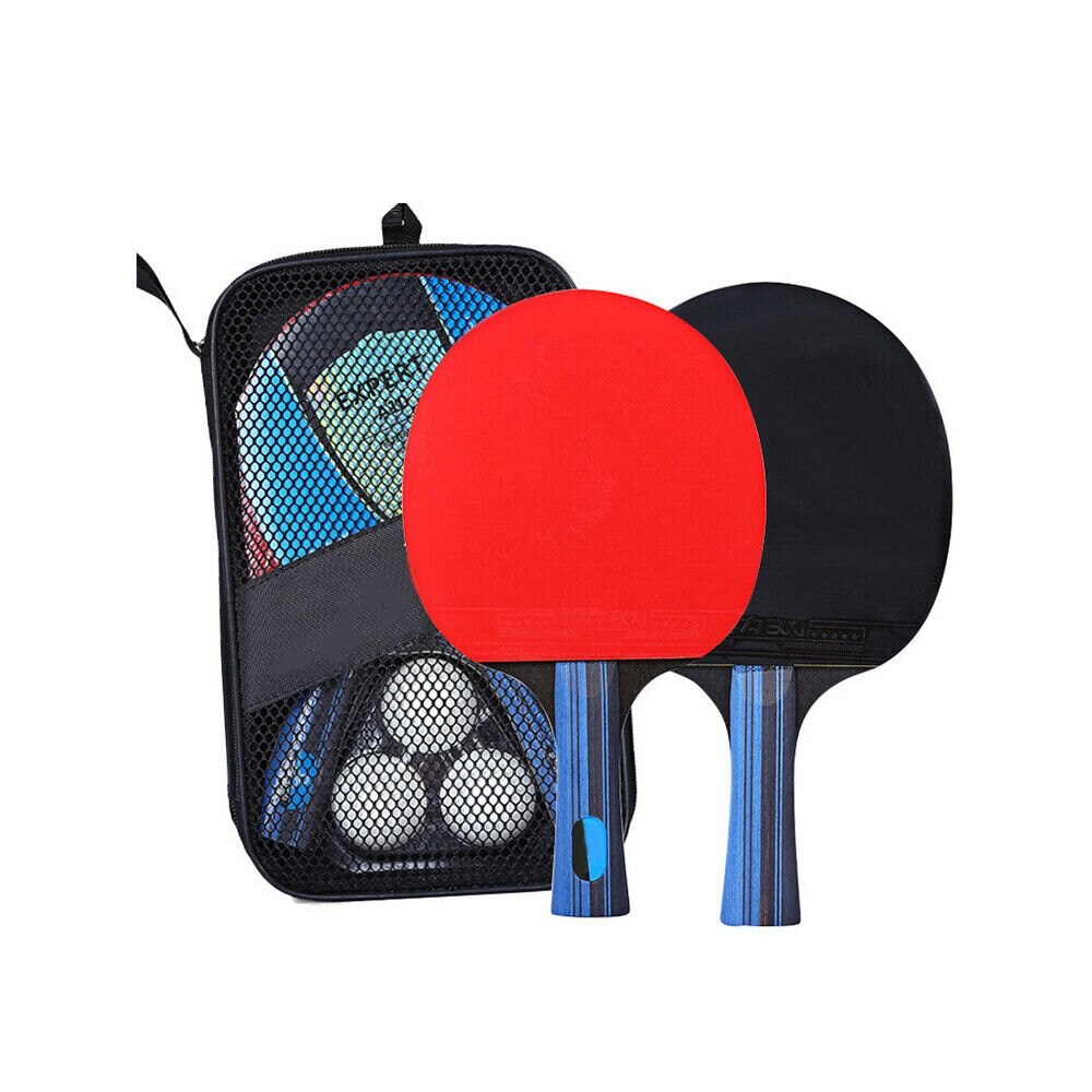Training Table Tennis Racket Set Student Table Tennis Racket Horizontal Shot Straight Shot With Bag 3 Balls