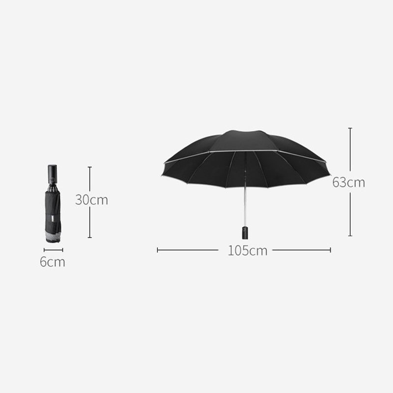 Paraguas Original Xiaomi automático plegable automático abierto inverso paraguas masculino lluvia soleada fuerte reflectante anti-viento paraguas