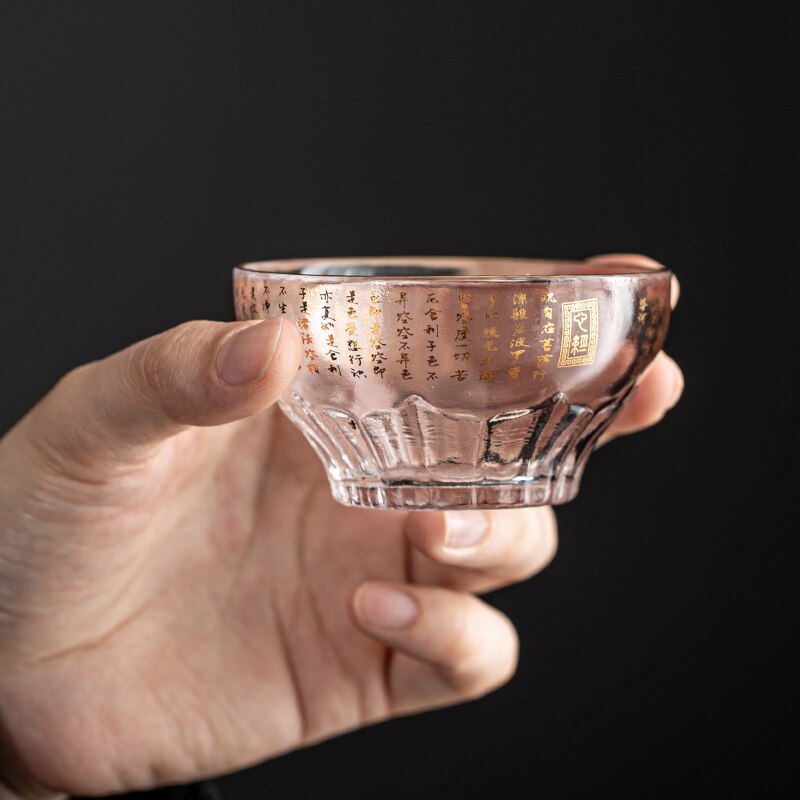 260ml Transparent Glass Teapot Heat-resistant Teapots Home Kung Fu Tea Set Small Kettle Office Mini Flower Tea Pot: G(1pc 90ml Teacup)