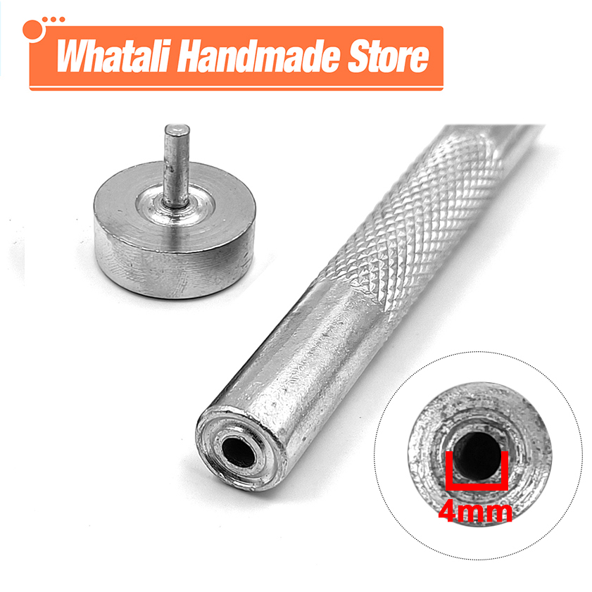 200Pcs 4Mm Gat Metalen Oogjes Grommets Met Wasmachine Punch Set Tool Diy Kleding Schoenen Riem Cap Tags leathercraft Accessoires: 1pcs Set Tool
