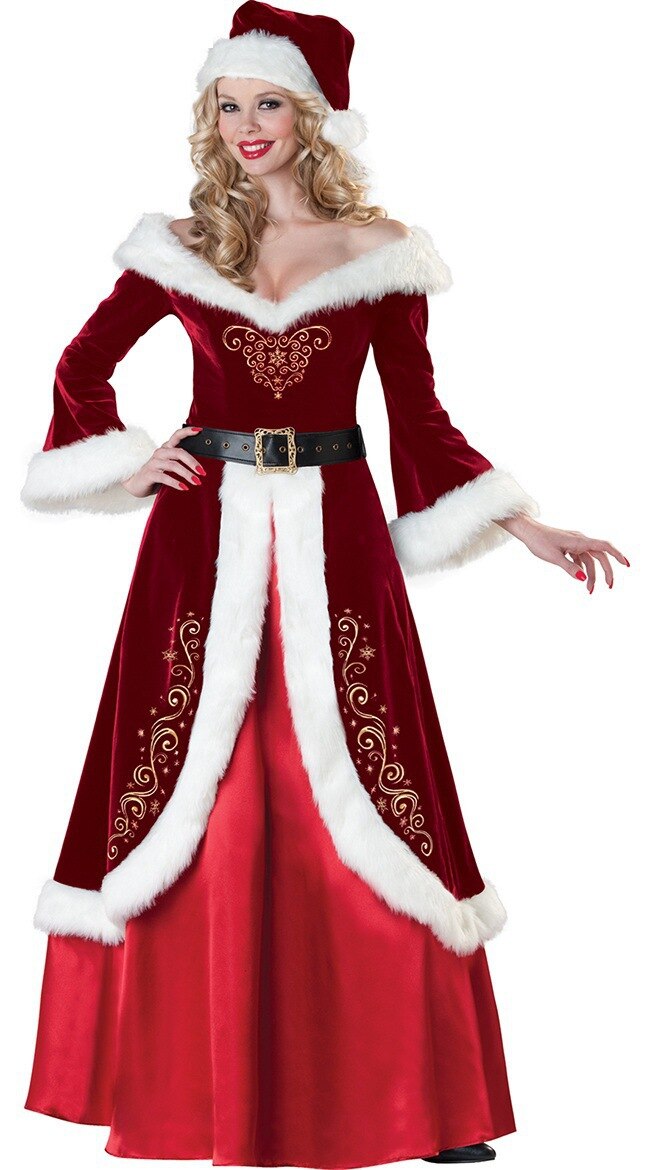 Volwassen Kerst Kostuum Velvet Deluxe Kerstman Vad Grandado 3213