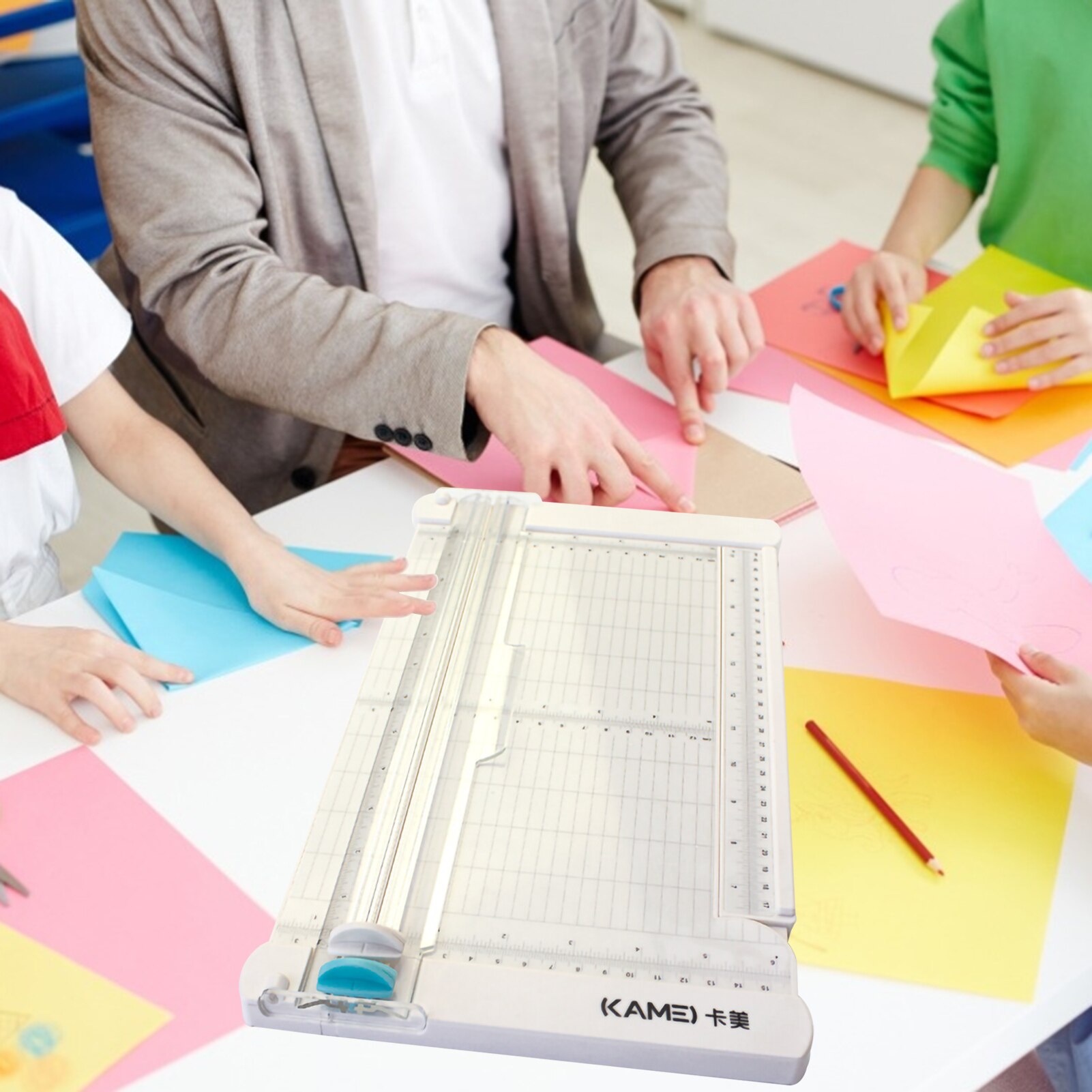 Mini Papier Trimmer Guillotine Cutter 6 Inch(152Mm) cut Lengte Desktop Papier Snijmachine Met Security Cutter Hoofd Side Heerser