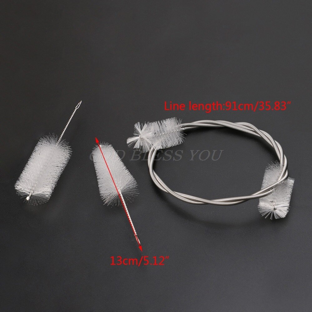 3pcs Trumpet Maintenance Cleaning Care Kit Valve Mouthpiece Flexible Brush Clean