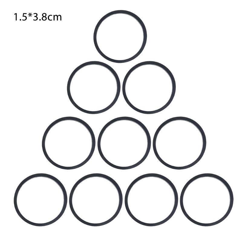 10PCS 1.5mm Width Universal Mix Cassette Tape Machine Belts Assorted Common Drive Flat Rubber Belt For CD DVD Recorders Walkman: 38mm