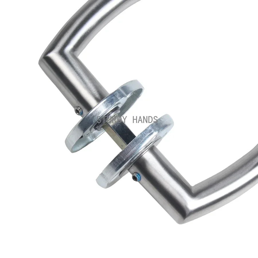 Deurgreepset Roestvrij staal interieur Thuis Deurkruk Slot Duurzame verstelbare klink Veiligheidsknop voor slaapkamer Badkamer