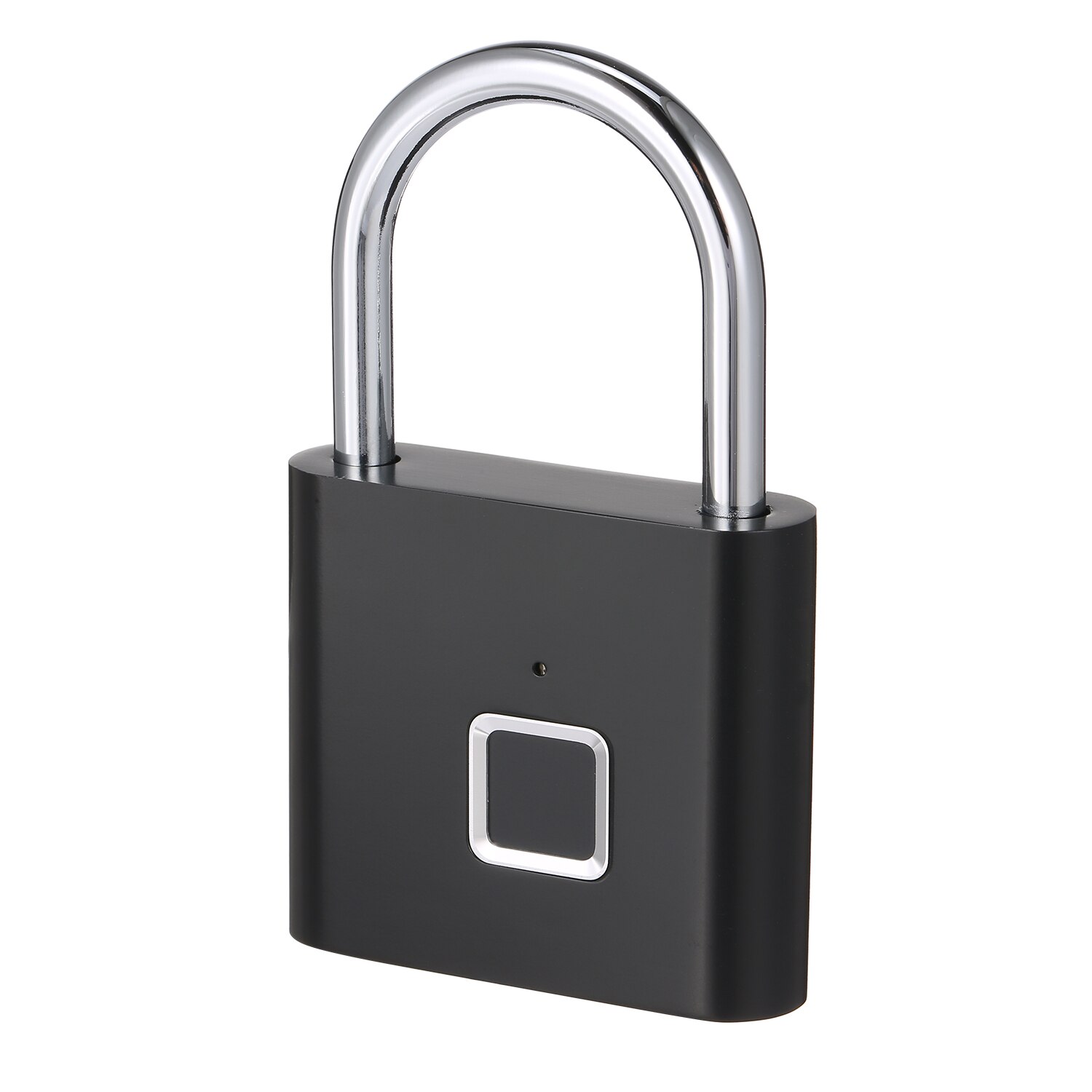 Smart Fingerprint Padlock Lock USB Rechargeable IP65 Waterproof No App Lock indoor and outdoor Lockers Bags Luggages Storage: Black